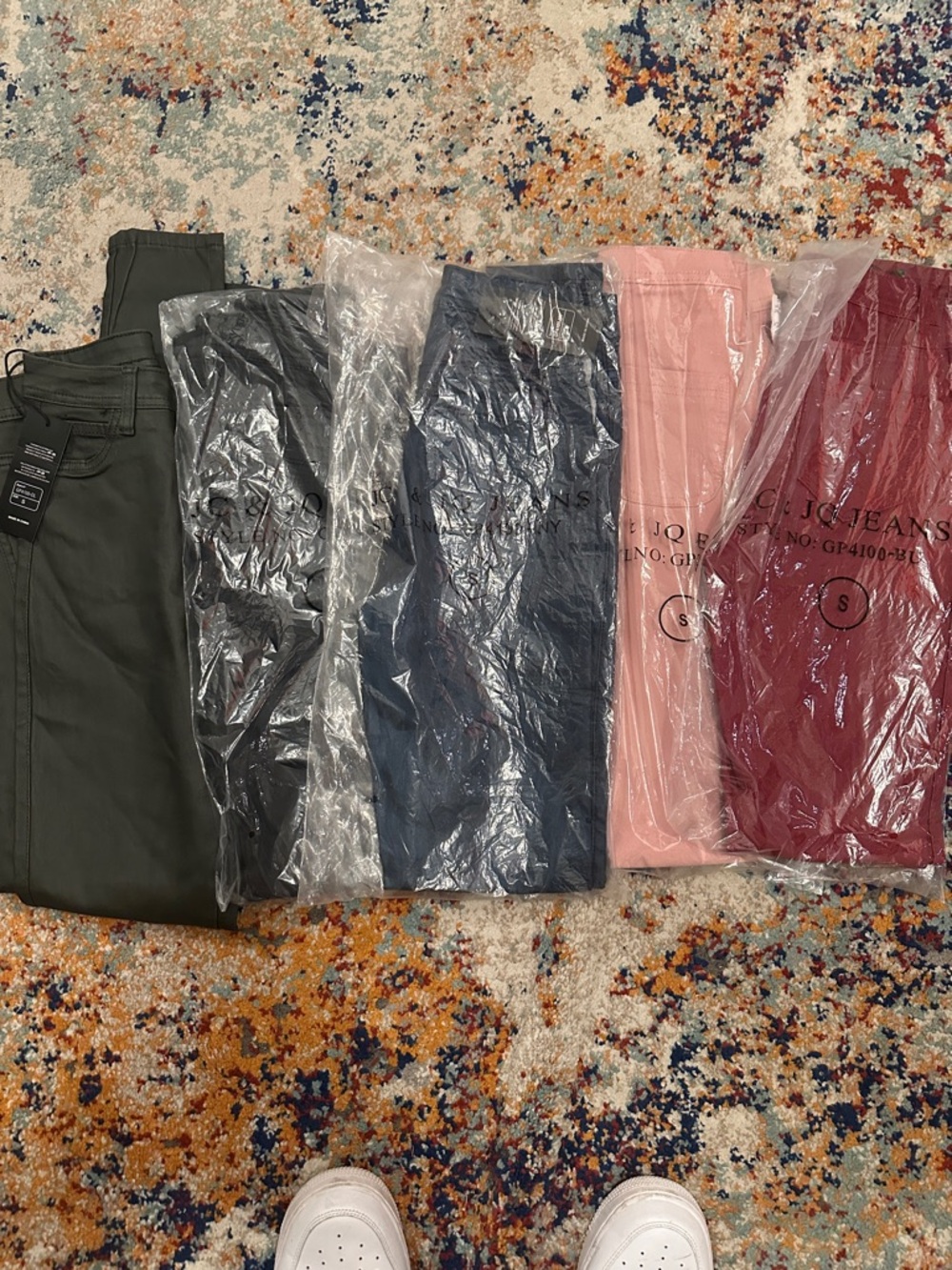 High-Rise Women’s Jeans - Olive, Black, Navy, Pink, red